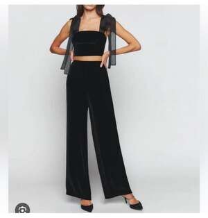 Reformation Abby Velvet Two Piece Set